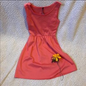 Simple peach spring dress